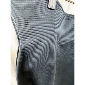 GioFranco Ferre Black Ribbed Pensil Skirt Made in Italy Size 48/ US 12 NWT